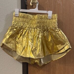 Peach Love California Gold Metallic Skirt
